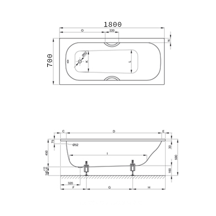 картинка Стальная ванна Bette Classic 180x70см 1271-000 от магазина Одежда+