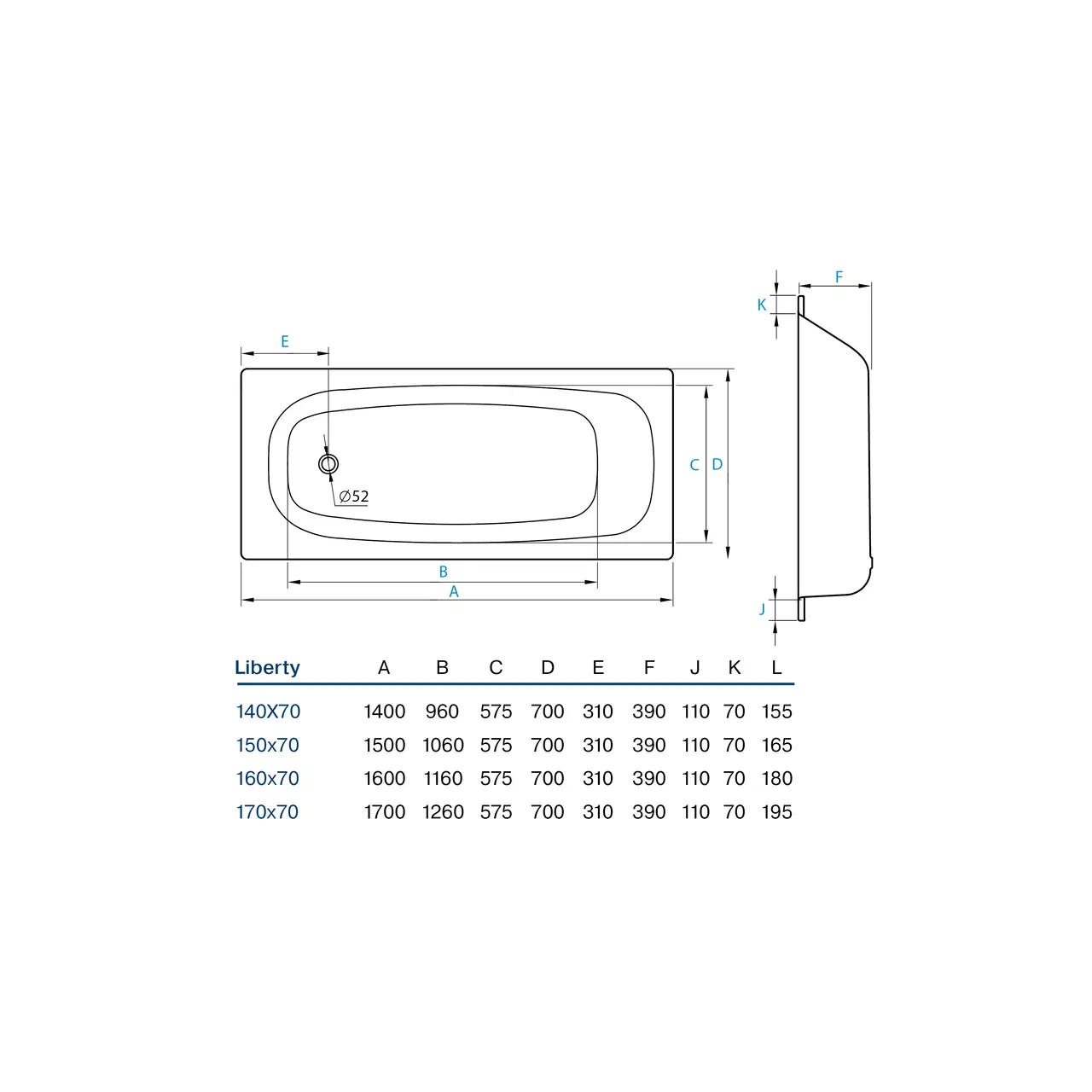 картинка Стальная ванна Koller Pool B40C2200E белая от магазина Одежда+