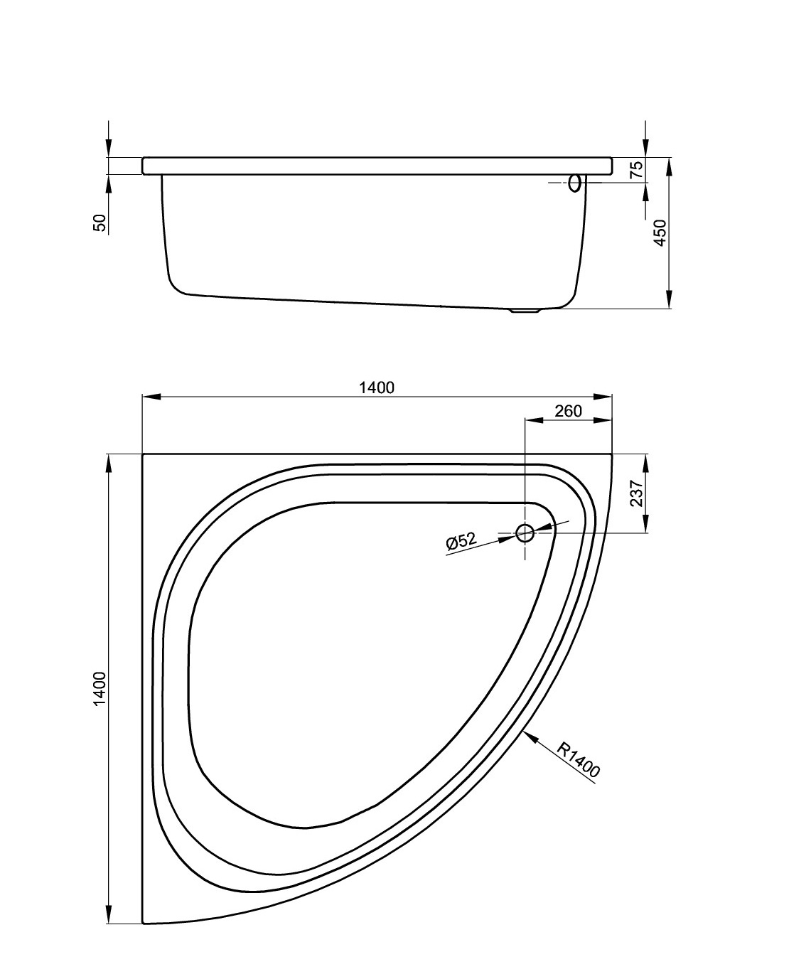 картинка Стальная ванна Bette Arco 140x140 см, 6035-000 от магазина Одежда+